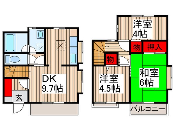 ビュ－パレス泉台Ｃ棟の物件間取画像